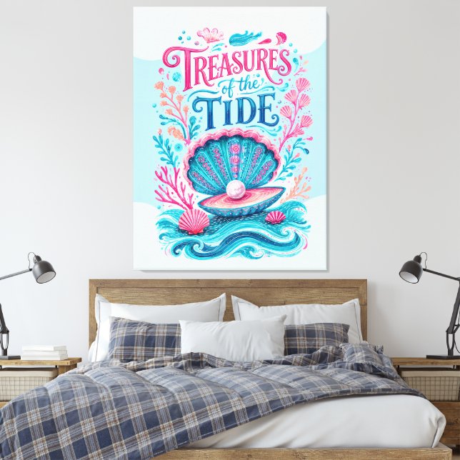 Impressão Em Tela Tesouros da Maré (Insitu(Quarto))