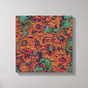 Impressão Em Tela Teste padrão da camuflagem do girassol e da folha