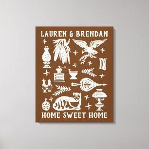 Impressão Em Tela Teste padrão de Pyrex do vintage - cedo americano