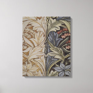 Impressão Em Tela Teste padrão floral do tecido da antiguidade da