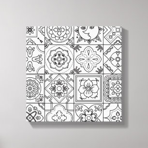 Impressão Em Tela Teste padrão inspirado 6 de Talavera