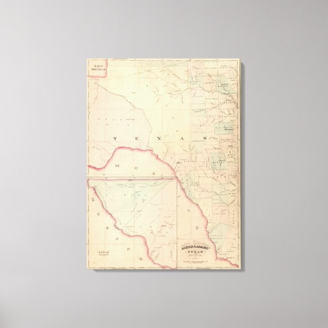 Impressão Em Tela Texas, Parte Ocidental (Frente)