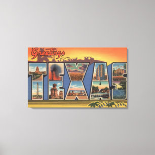 Impressão Em Tela Texas (terra do pioneiro moderno)