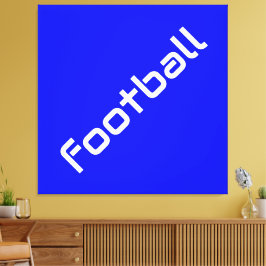 Impressão Em Tela Texto Branco Moderno Divertido Sobre O FUTEBOL