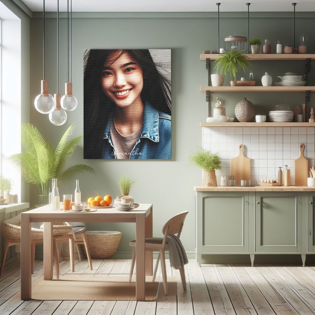 Impressão Em Tela Texto de foto personalizado (Criador carregado)