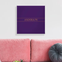 Texto Elegante Personalizável | Dourado & Roxo Esc