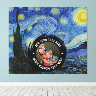 Impressão Em Tela Texto personalizado de foto/logotipo Van Gogh to