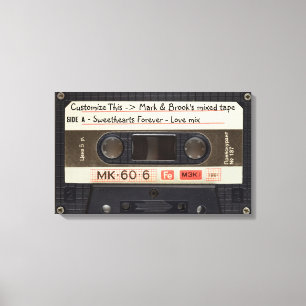 Impressão Em Tela Texto Personalizado / Montagem de Cassete de Músic