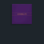 Impressão Em Tela Texto Personalizável Elegante | Dourado e profundo<br><div class="desc">Inscrição personalizável elegante,  edite o design como quiser!</div>