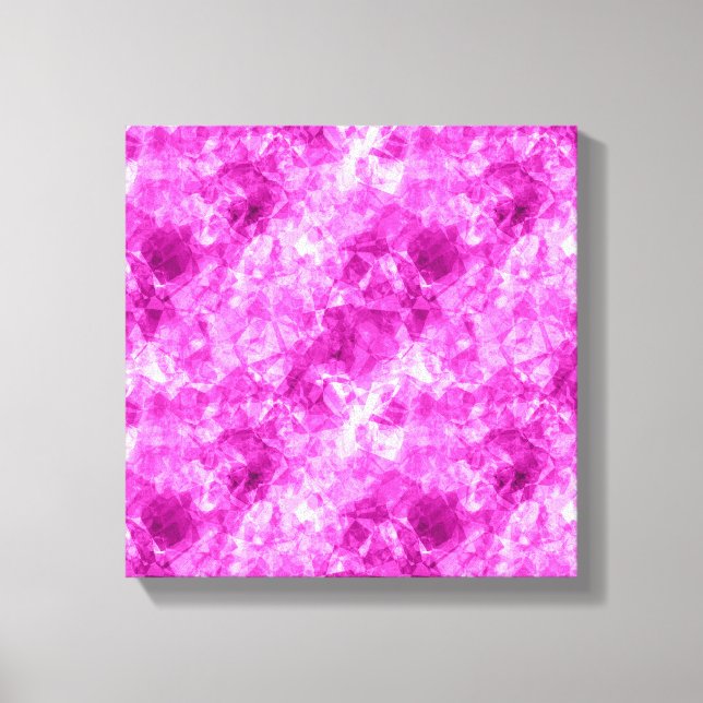 Impressão Em Tela Textura Amassada Rosa (Frente)