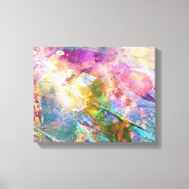 Impressão Em Tela textura de abstrato com pintura aquosa 3 (Frente)