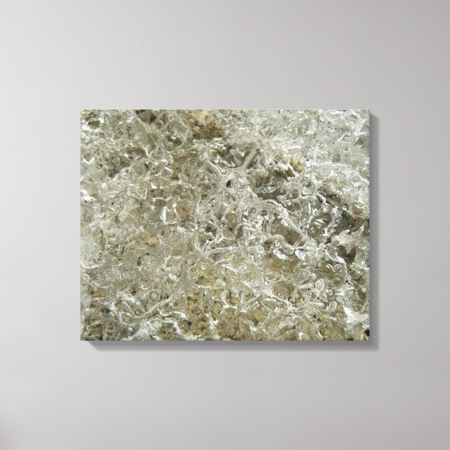 Impressão Em Tela Textura de Abstrato de gelo glacial (Frente)