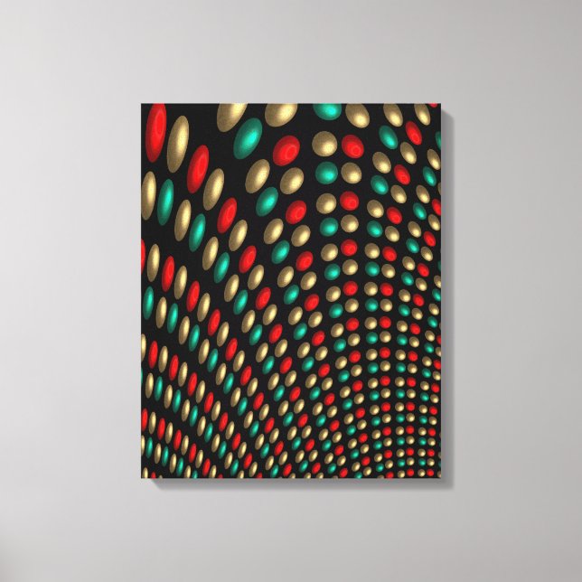Impressão Em Tela Textura de bolinhas arte fractal (Frente)