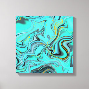 Impressão Em Tela Textura de mármore abstrato azul.