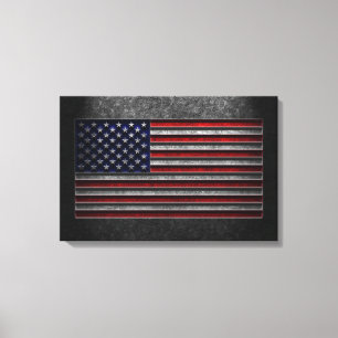 Impressão Em Tela Textura de Pedra de Bandeira Americana