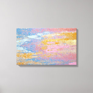 Impressão Em Tela Textura de pintura de abstrato pastel com galhos d