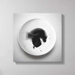 Impressão Em Tela Textura monocromática de café abstrato art 11