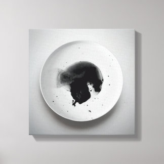 Impressão Em Tela Textura monocromática de café abstrato art 11