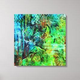 Impressão Em Tela Texturas verdes