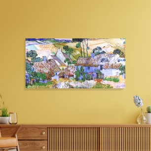 Impressão Em Tela Thatch Roof Cottages por Hill por Vincent van Gogh