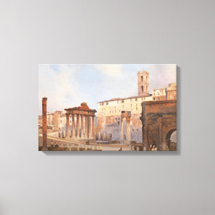 Impressão Em Tela The Ancient Roman Forum (por Ippolito Caffi)