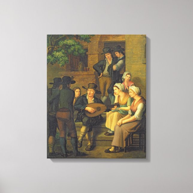 Impressão Em Tela The Blind Singer, 1828 (Frente)