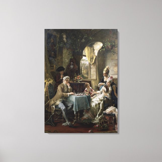 Impressão Em Tela The Chess Players, 1887 2 (Frente)