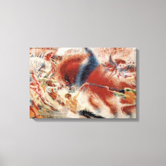 Impressão Em Tela The City Rises (por Umberto Boccioni) (Frente)