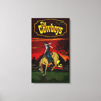 Impressão Em Tela "The Cowboys" Esticou A Tela.