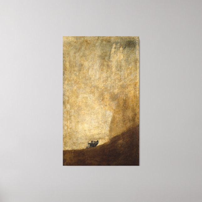 Impressão Em Tela The Dog (Pinturas Negras) por Francisco Goya 1820 (Frente)