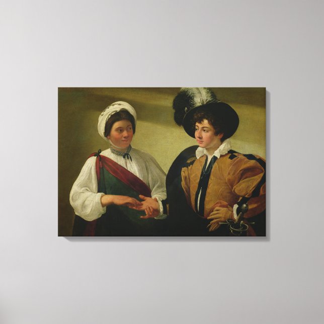 Impressão Em Tela The Fortune Teller, c.1596-97 (Frente)