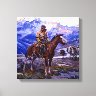 Impressão Em Tela "The Free Trappers" por Charles M Russell