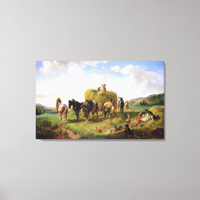 Impressão Em Tela The Hay Harvest, 1869 (Frente)