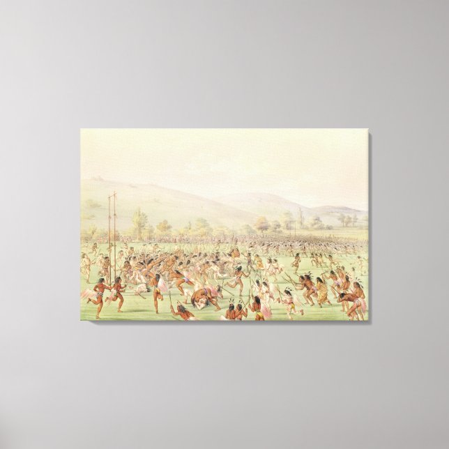 Impressão Em Tela The Indian Ball Game, c.1832 (Frente)