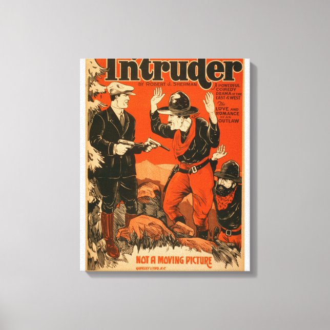 Impressão Em Tela The Intrder - Western Cowboy Comedy Theatration (Frente)