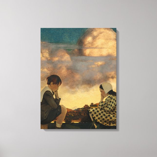 Impressão Em Tela The Little Peach, 1904 por Maxfield Parrish (Frente)