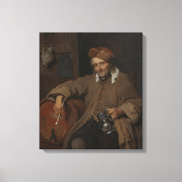 Impressão Em Tela The Old Drinker (por Gabriel Metsu)