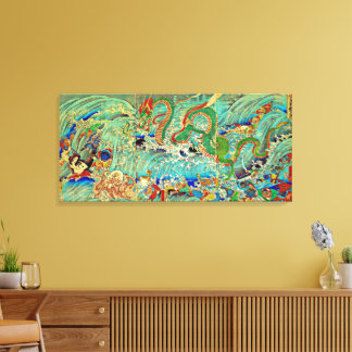 Impressão Em Tela The Palace of the Dragon par Utagawa Kuniyoshi