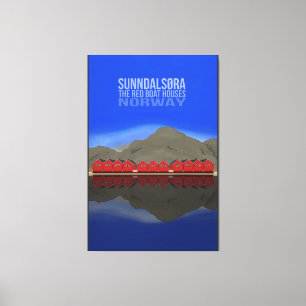 Impressão Em Tela The Red Boat Houses Sunndalsøra Noruega
