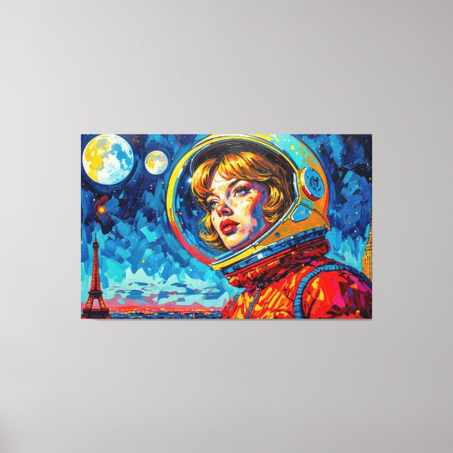 IMPRESSÃO EM TELA THE WORLD WE DISCOVERED PARIS (Frente)