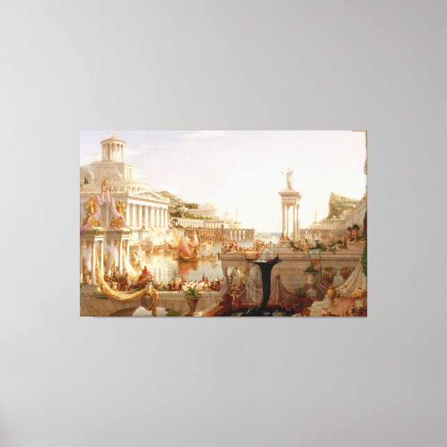 Impressão Em Tela Thomas Cole - O Consumidor, O Curso do (Frente)