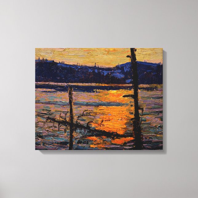 Impressão Em Tela Thomson - Sunset, Lago Canoe (Frente)