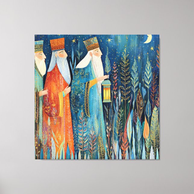 Impressão Em Tela Three Wisemen, Nativity Story, (Frente)
