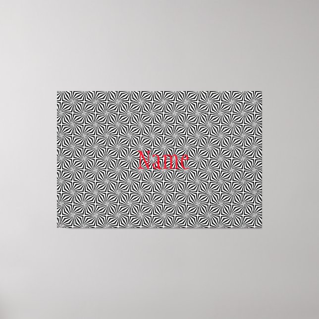 Impressão Em Tela Thunder_Cove do Padrão Radiador Branco Preto (Frente)