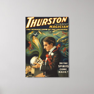 Impressão Em Tela Thurston o grande mágico que mantem o crânio