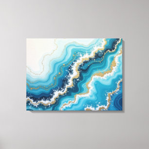 Impressão Em Tela Tidefall Mirage – 24"x18" Arte Abstrata Fluida Oce