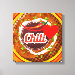 Impressão Em Tela tigela de chili