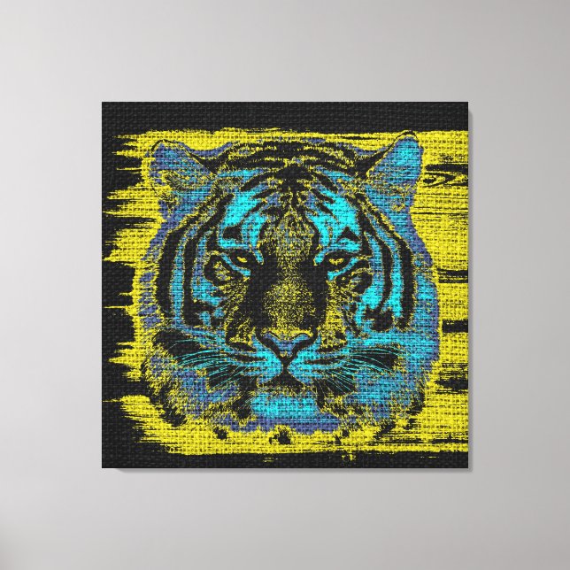 Impressão Em Tela Tiger Fine Art em Burlap Rustic Jute #2 (Frente)