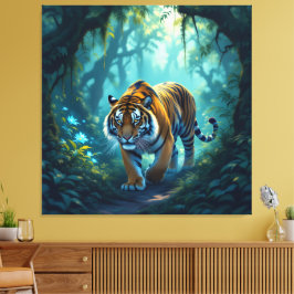 Impressão Em Tela Tigerfamilie im Einklang der Natur