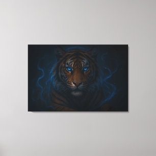 Impressão Em Tela Tigre Branco Fantasia – Série Mystic Aura   ManJia